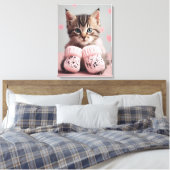 Kat Foto Kunst Canvas Afdruk (Insitu (Slaapkamer))