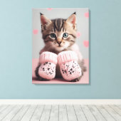 Kat Foto Kunst Canvas Afdruk (Insitu (Houten vloer))