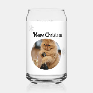 Kat Foto, Meow Kerstmis, aanpassen  Blikvorm Glas