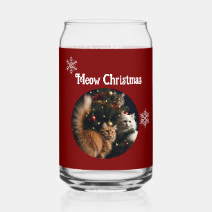 Kat Foto, Meow Kerstmis, aanpassen  Blikvorm Glas