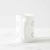 Kat foto met handgetekend lijst en jouw tekst porselein kop (Achterkant)