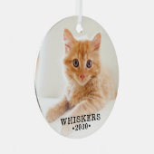 Kat Foto Metalen Ornament (Voorkant Rechts)