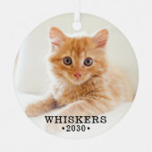 Kat Foto Metalen Ornament (Voorkant)