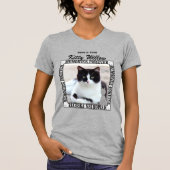 Kat Foto Pet Memorial met naam T-shirt (Voorkant)