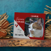 Kat Foto Sympathie Keepsake Pet Memorial Bourgondi Fotoplaat (Zijkant)