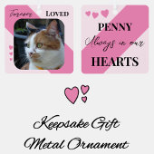 Kat Foto Sympathie Keepsake Pet Memorial roze Metalen Ornament