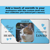 Kat Foto Sympathie Pet Memorial blauw Bureaumat