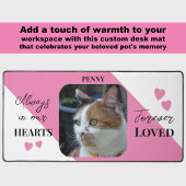 Kat Foto Sympathie Pet Memorial roze Bureaumat