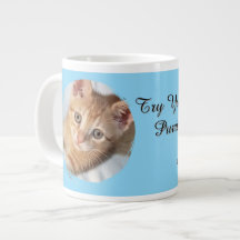 Kat Foto Tekst Blauw vervangbaar Grappige Kattenli
