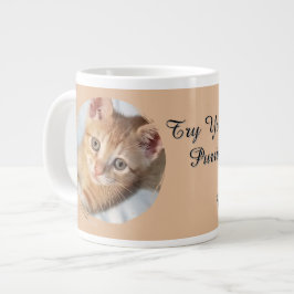 Kat Foto, Tekst, vervangbaar, Grappig, Kat Liefheb Grote Koffiekop