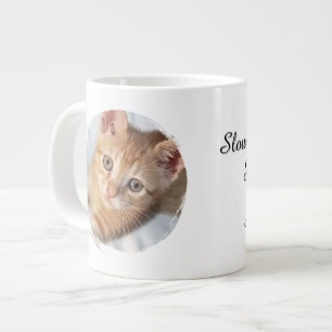 Kat Foto, Tekst, vervangbaar, Grappig, Kat Liefheb Grote Koffiekop
