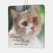 Kat Foto Voor Altijd in Ons Hart Keramisch Ornament (Links)