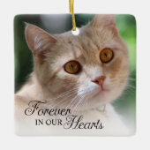 Kat Foto Voor Altijd in Onze Hartjes Keramisch Ornament (Voorkant)