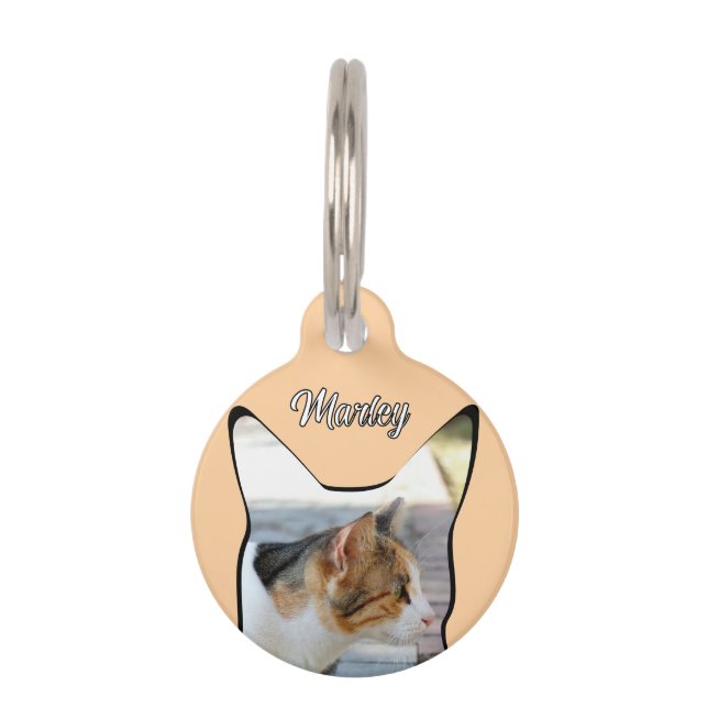 Kat foto vorm huisdierpenning (Voorkant)