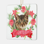 Kat Foto Waterverf Krans Keramisch Ornament (Links)