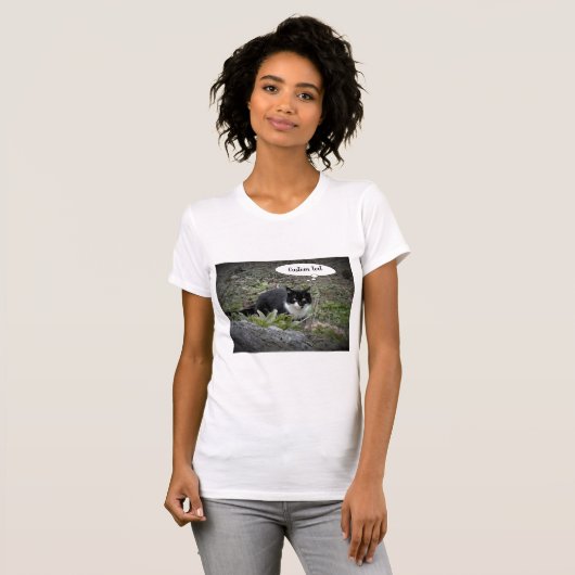 Kat Fototekst T-Shirt (Voorkant volledig)