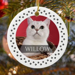 Kat Fotoversiering - Aangepaste toetsencombinatie Keramisch Ornament