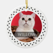 Kat Fotoversiering - Aangepaste toetsencombinatie Keramisch Ornament (Voorkant)