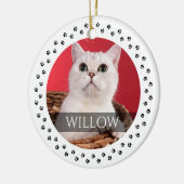 Kat Fotoversiering - Aangepaste toetsencombinatie Keramisch Ornament (Links)