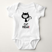 Kat Freak! Fun Baby Jersey Bodysuit (Voorkant)