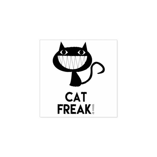 Kat Freak! Fun Woodart Stamp Rubberstempel (Afrduk)