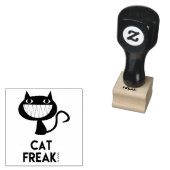 Kat Freak! Fun Woodart Stamp Rubberstempel (Gestempeld)