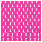 Kat Fun Voor Altijd Whimsical Cats Fuchsia Stof (Close Up)