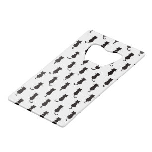 Kat Fun Voor Altijd Whimsical Cats Zwarte Kat Moti Creditkaart Flessenopener