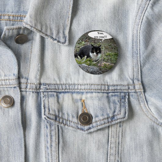 Kat Funnu Aangepaste Ronde Badge Button 5,7 Cm (In situ)