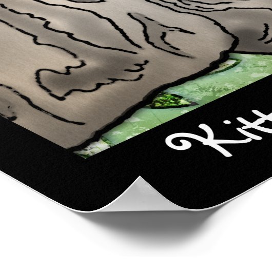 Kat, Fuschia en Tweet Poster (Hoek)