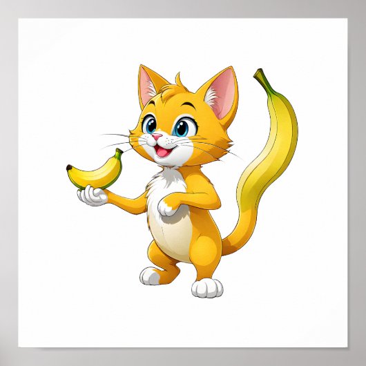 "Kat gaat bananen" Poster (Voorkant)