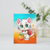 Kat gaat naar school-85241 briefkaart (Staand voorkant)