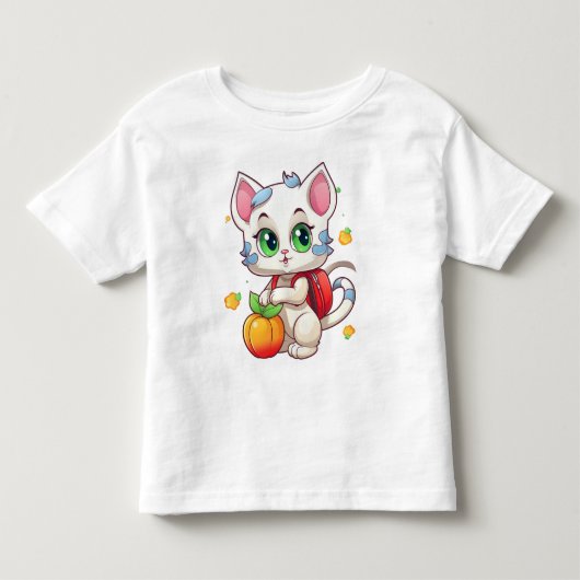 Kat gaat naar school-85241 kinder shirts (Voorkant)