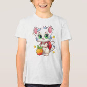 Kat gaat naar school-85241 Tri-Blend shirt (Voorkant)