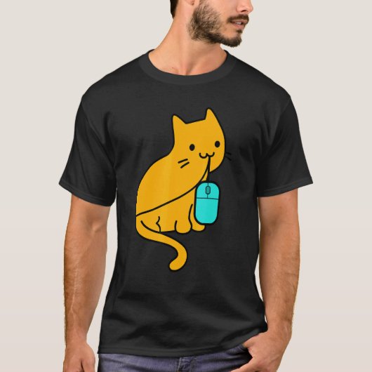 Kat gamer en pc-gamemuis t-shirt (Voorkant)