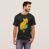 Kat gamer en pc-gamemuis t-shirt (Voorkant volledig)