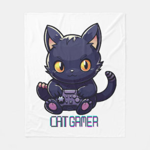 Kat Gamer Fleece Deken
