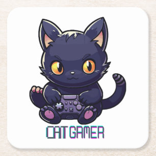 Kat Gamer Kartonnen Onderzetters