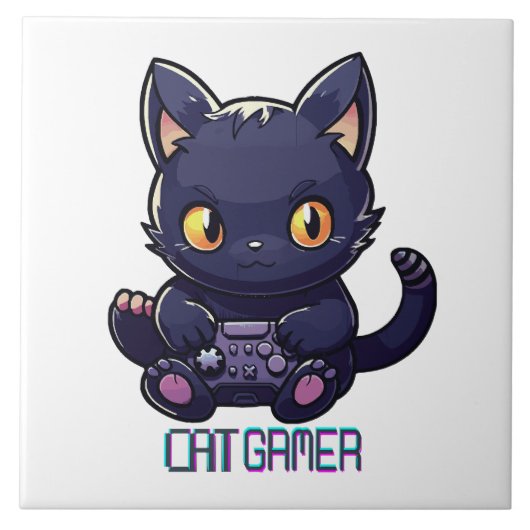 Kat Gamer Tegeltje (Voorkant)