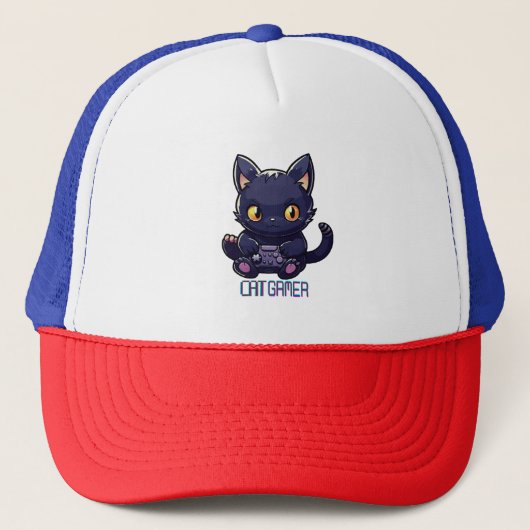 Kat Gamer Trucker Pet (Voorkant)