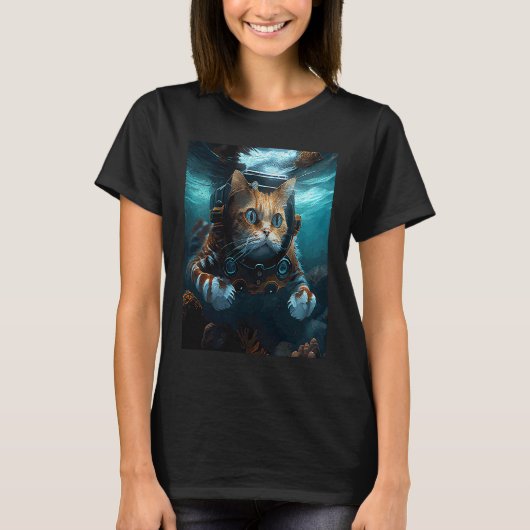 Kat Gamet Onderwater T-shirt (Voorkant)