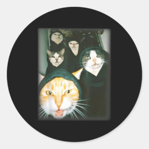 Kat Gang Meme Grappige Chaotische Katten Ontspoord Ronde Sticker