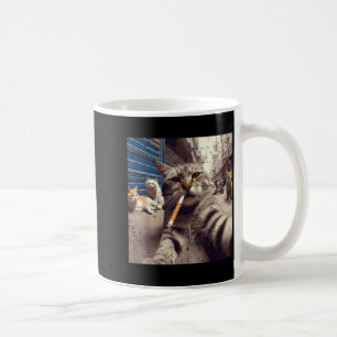 Kat Gangster Straatkatten Selfie Grappig Meme Humo Koffiemok