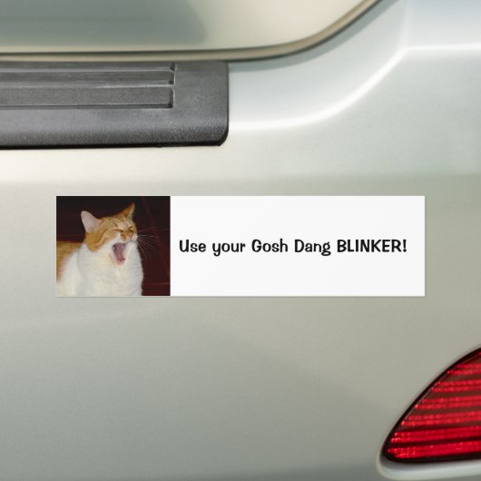 Kat Gebruik uw Blinker Bumpersticker (Op auto)