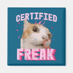 Kat Gecertificeerde Freak Grappige Zeg Kitten Vrou Magneet