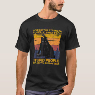 Kat geeft me de kracht om weg te lopen van stommel t-shirt