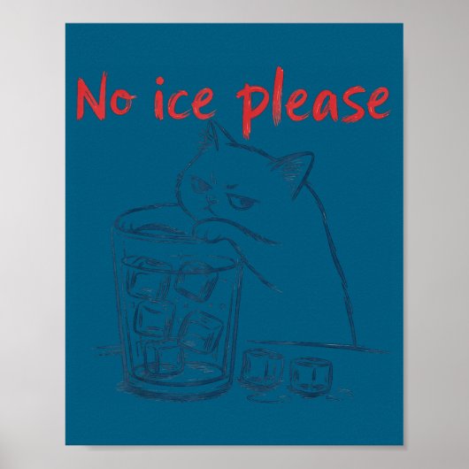 Kat geen ijs alstublieft poster (Voorkant)