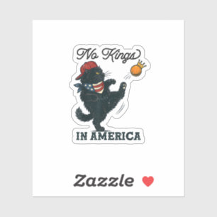 Kat geen koningen in Amerika Vintage katten tegen Sticker