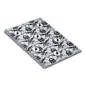 Kat Geïnspireerd Damast Elegantie Lichtblauw Notitieboek (Rechterzijde)