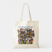 Kat Gekke Clowder van katten, kleurrijk cadeau Tote Bag (Achterkant)